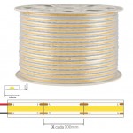 Tira LED 230V monocolor 16W/mt COB IP67 10x4mm corte cada 100mm, Bobina 50mts x 15,60€/m